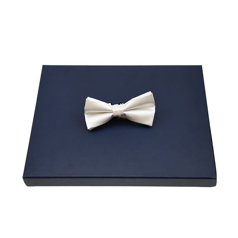 Durable quick-drying solid color satin men's bow tie