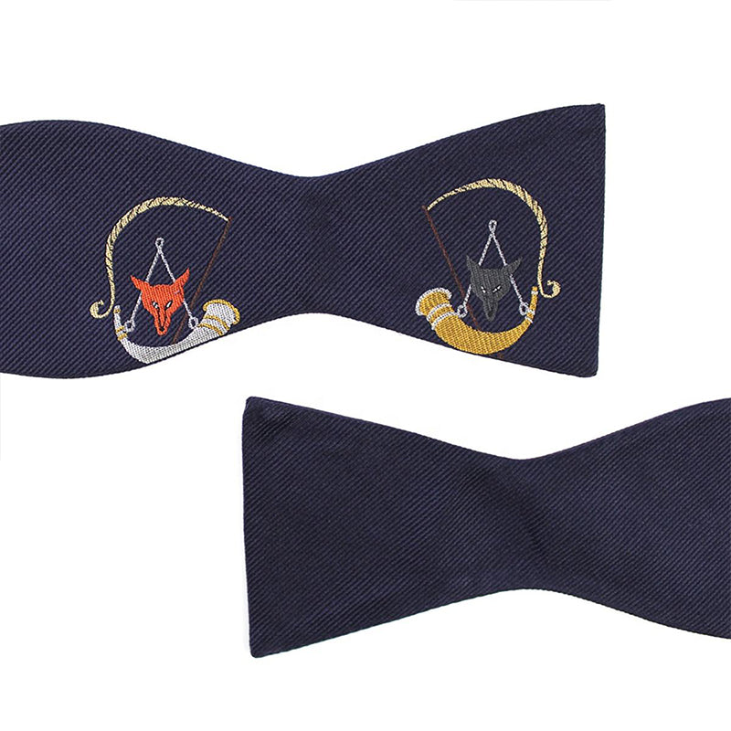 Wild and elegant purple fox horn bow tie