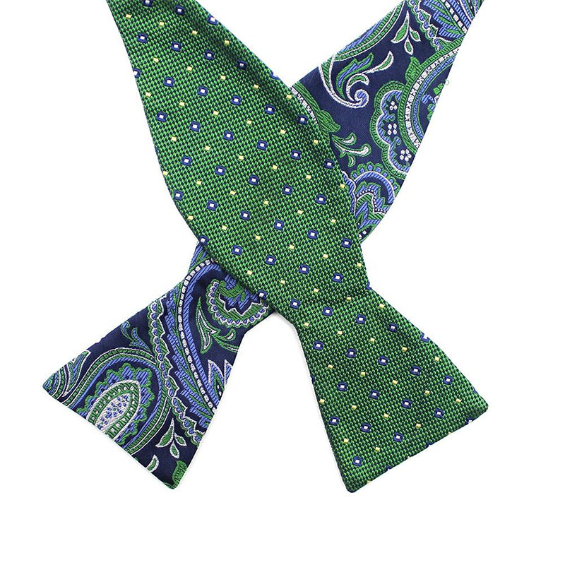 Green Double-Sided Reversible Men's Bow Tie