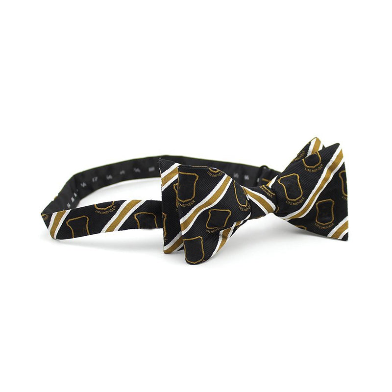 Vintage Black Striped Men's Bow Tie