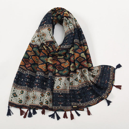 Women's Square Tulle Print Scarf