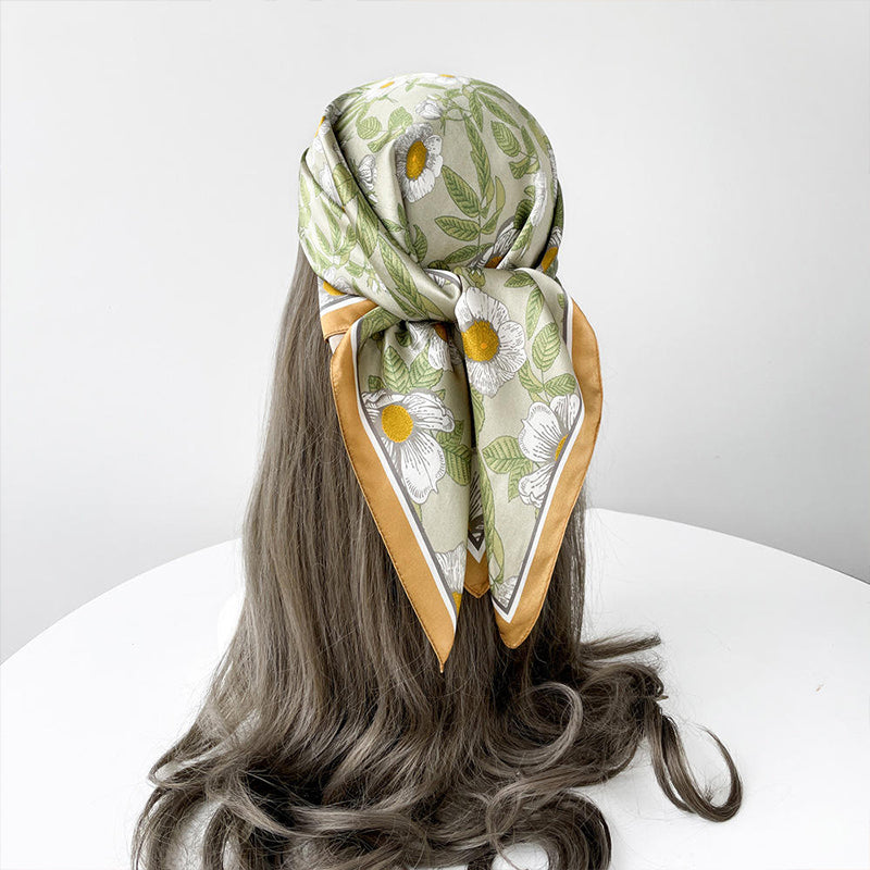 Vintage Polka Dot Women's Silk Square Scarf