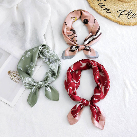 Leopard print heart flamingo striped scarf