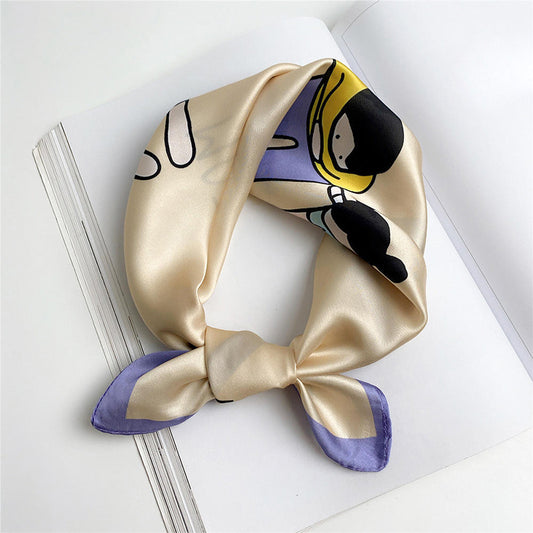 Character and sailboat themed scarf