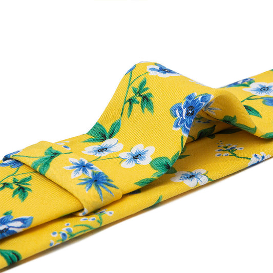 Men's Organic Cotton Print Skinny Tie