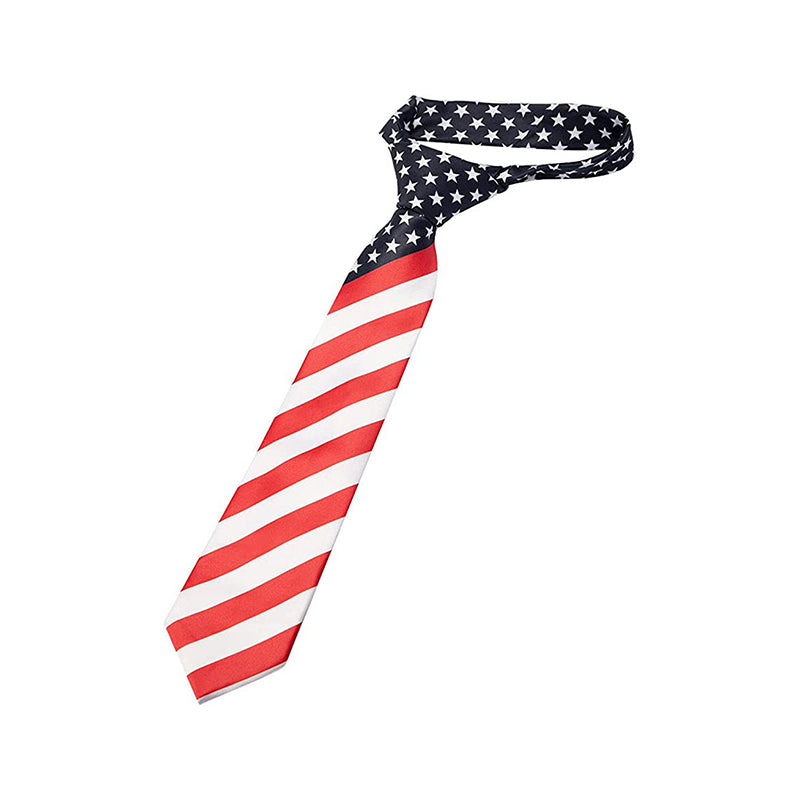 American stars and stripes print tie