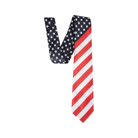 American stars and stripes print tie