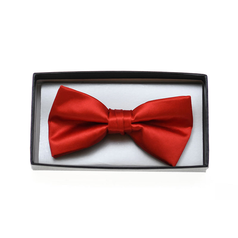Premium Adjustable Solid-Color Satin Bow Tie