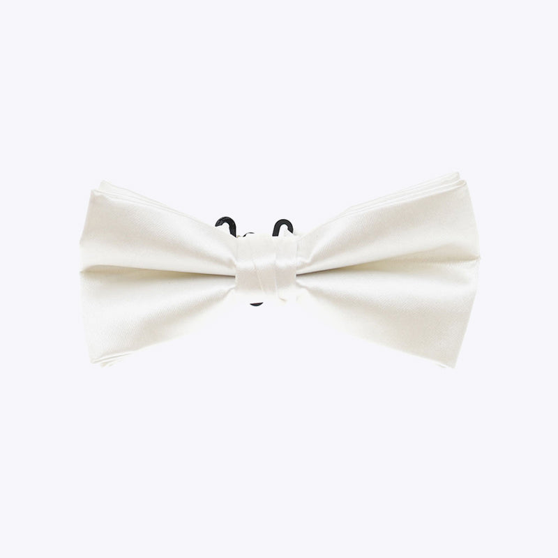 Durable quick-drying solid color satin men's bow tie