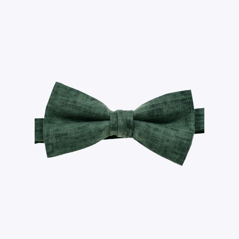 Tie-Dye Green Luxury Men's Linen Bow Tie