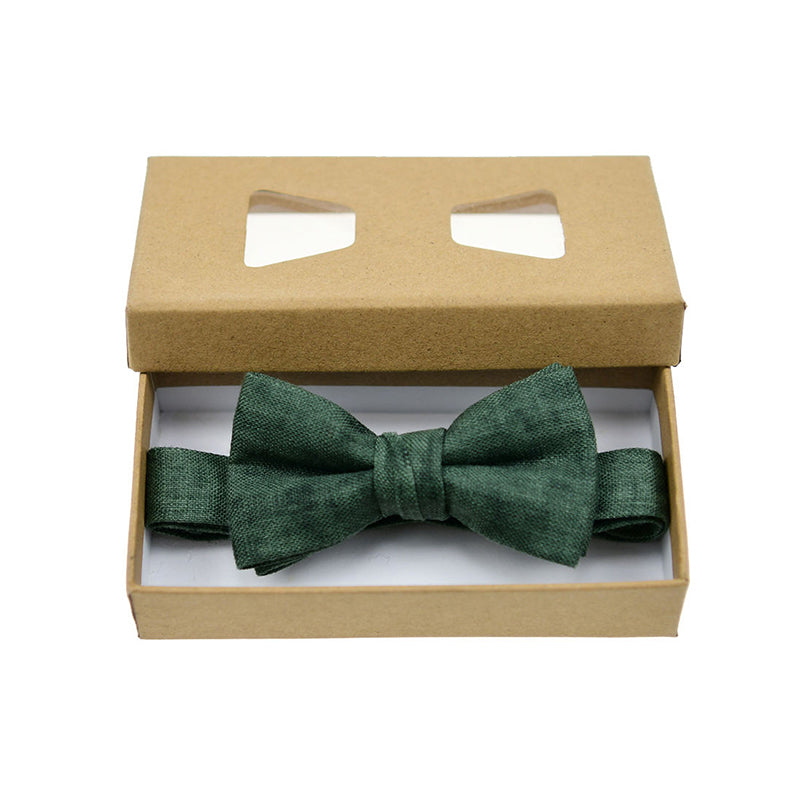 Tie-Dye Green Luxury Men's Linen Bow Tie