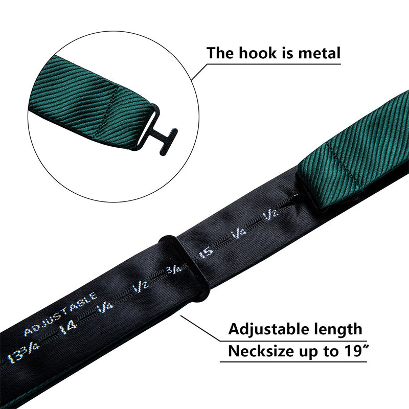 Men's Army Green Silk Bow Tie