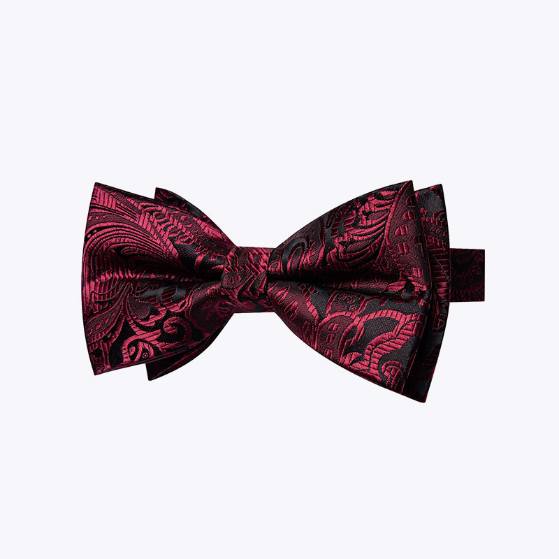 Luxury Men's Pre-tied Silk Jacquard Bow Tie