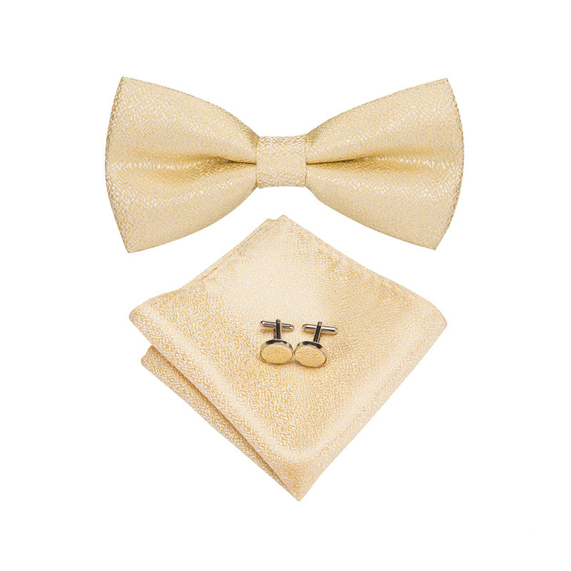 High quality men's gold luxury bow tie