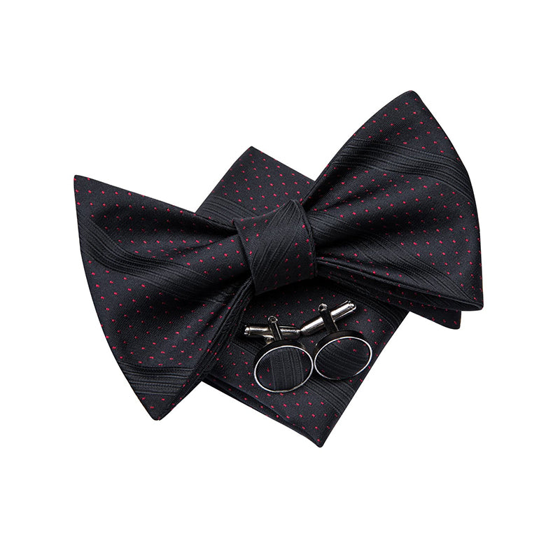 Fashion Striped Silk Self-Tie Bow Tie