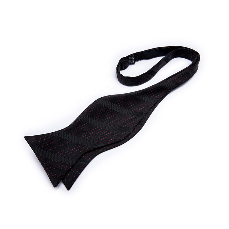 Fashion Striped Silk Self-Tie Bow Tie