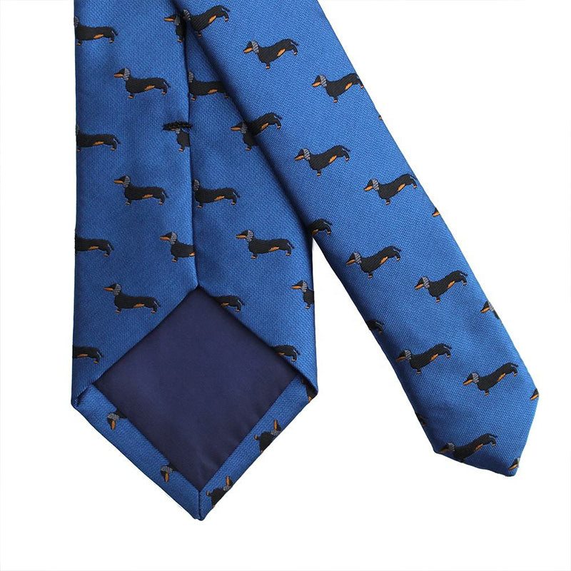 Cute Blue Animal Braided Men's Bow Tie