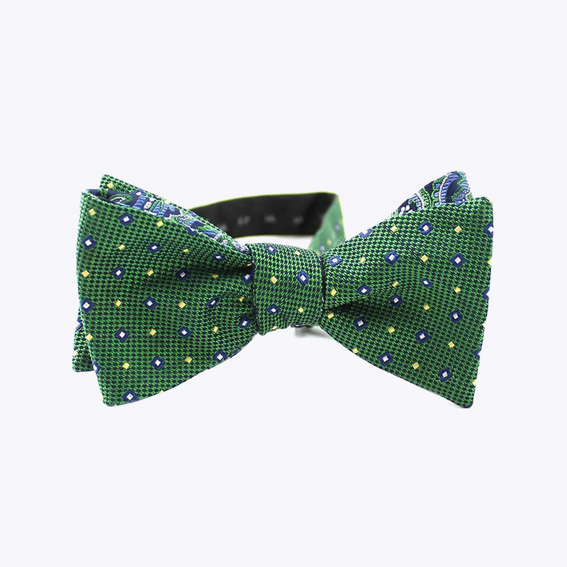 Green Double-Sided Reversible Men's Bow Tie