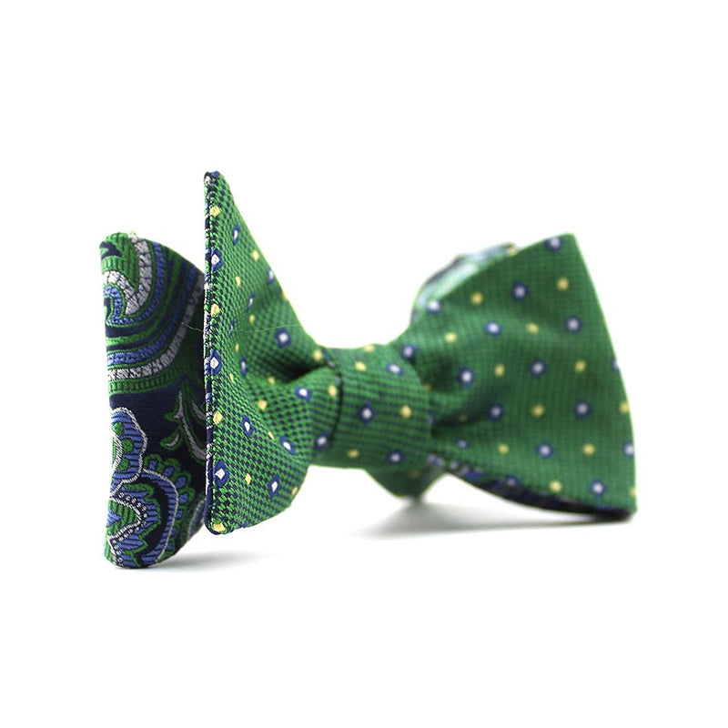 Green Double-Sided Reversible Men's Bow Tie
