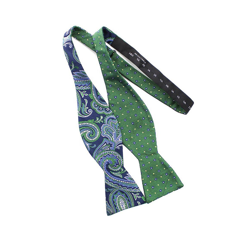Green Double-Sided Reversible Men's Bow Tie