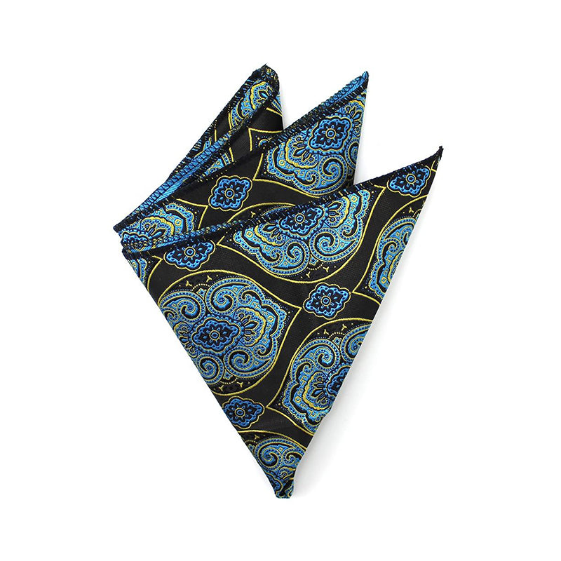 Turquoise Floral Two-Tone Men's Bow Tie