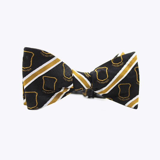 Vintage Black Striped Men's Bow Tie