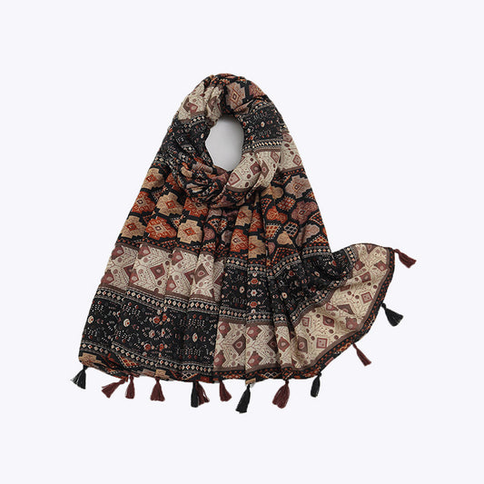 Women's Square Tulle Print Scarf