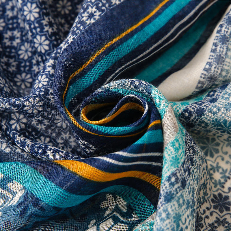 Women's long printed cashmere shawl