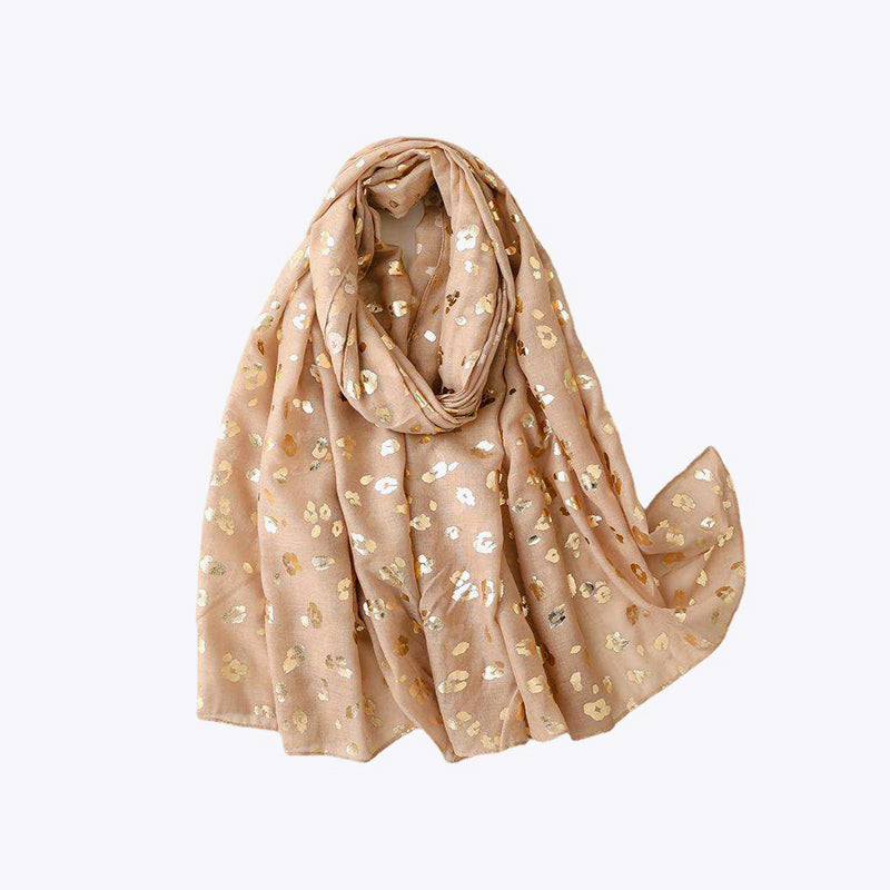 Women's solid color tassel printed shawl scarf