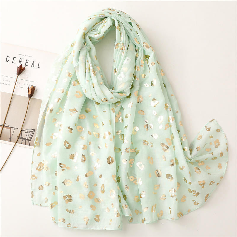 Women's solid color tassel printed shawl scarf