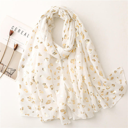 Women's solid color tassel printed shawl scarf
