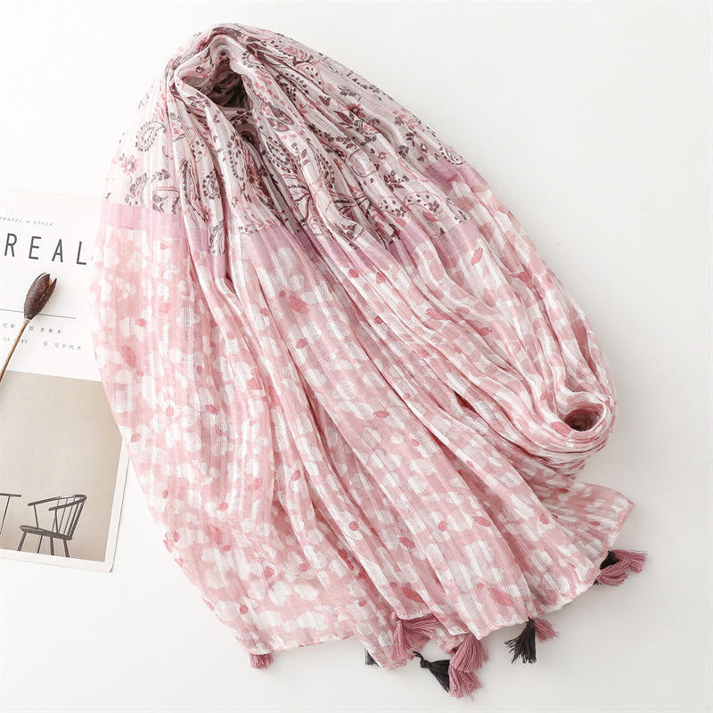 Cotton multifunctional scarf shawl headscarf