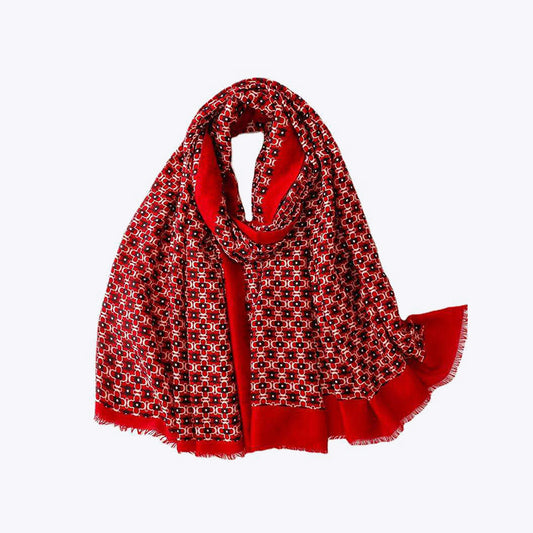 Women's cotton and linen beach shawl scarf