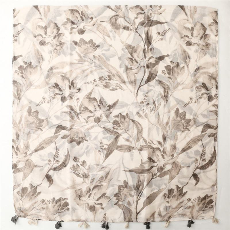 Tie-dye ombré pearl chiffon scarf