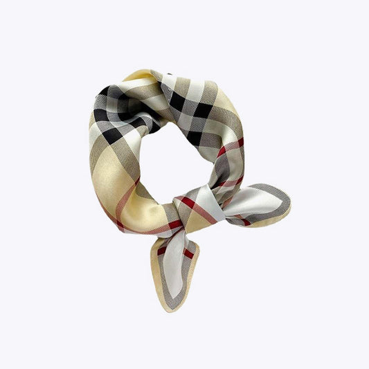 Diamond Camel Check Print Small Square Scarf
