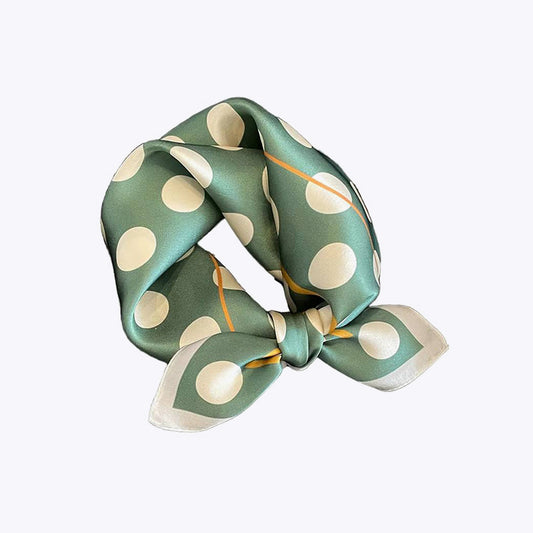 Vintage Polka Dot Women's Silk Square Scarf