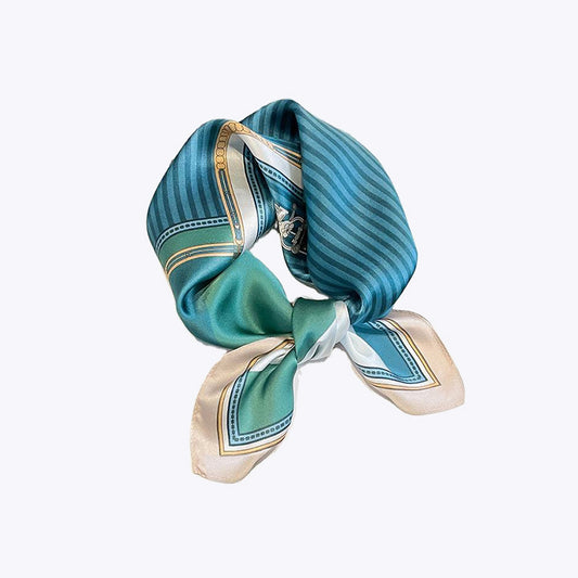 Striped Print Silk Women's Headscarf