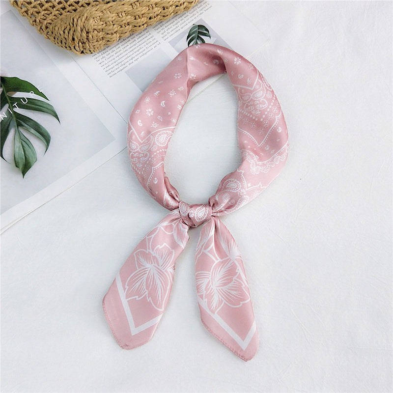 Cashew Nut Print High-End Satin Silk Scarf