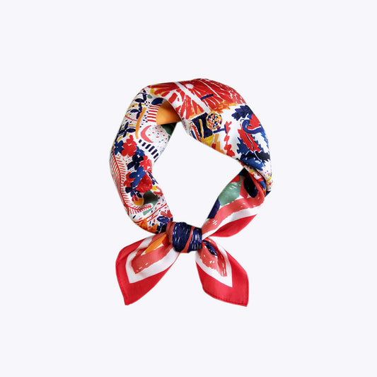 Leopard print heart flamingo striped scarf