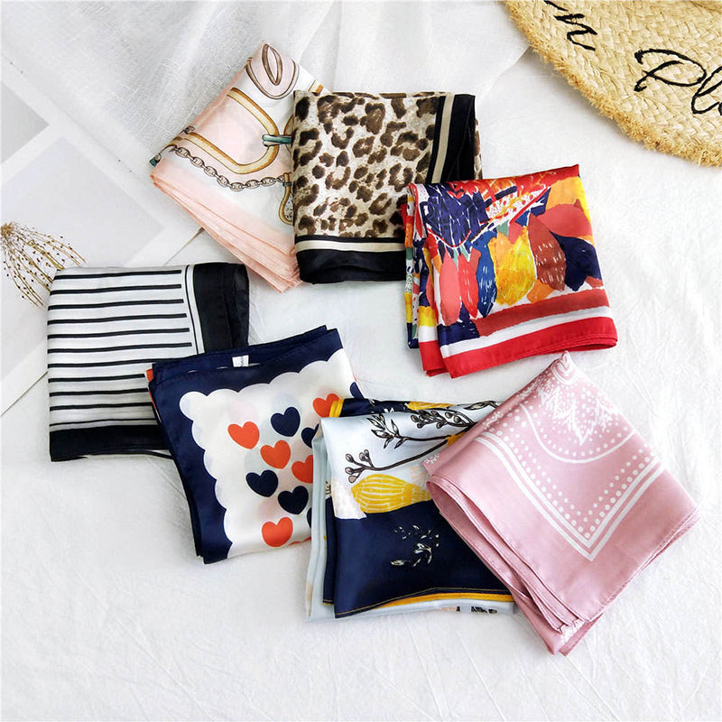 Leopard print heart flamingo striped scarf