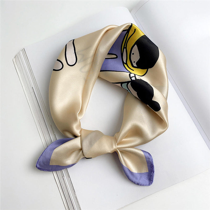 Character and sailboat themed scarf