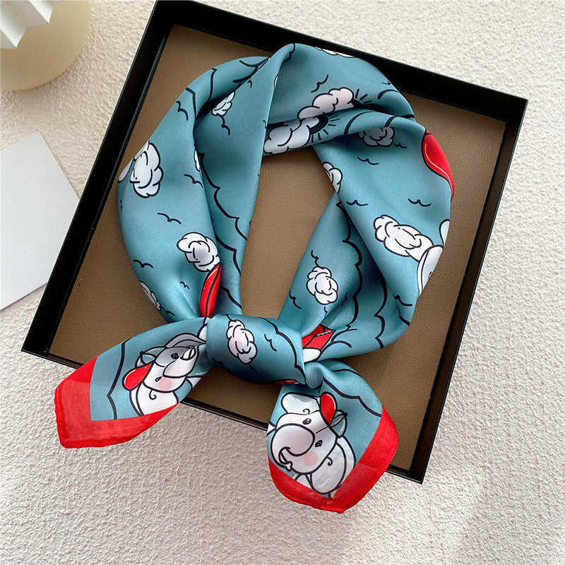 Stylish Geometric Plaid Print Pocket Scarf