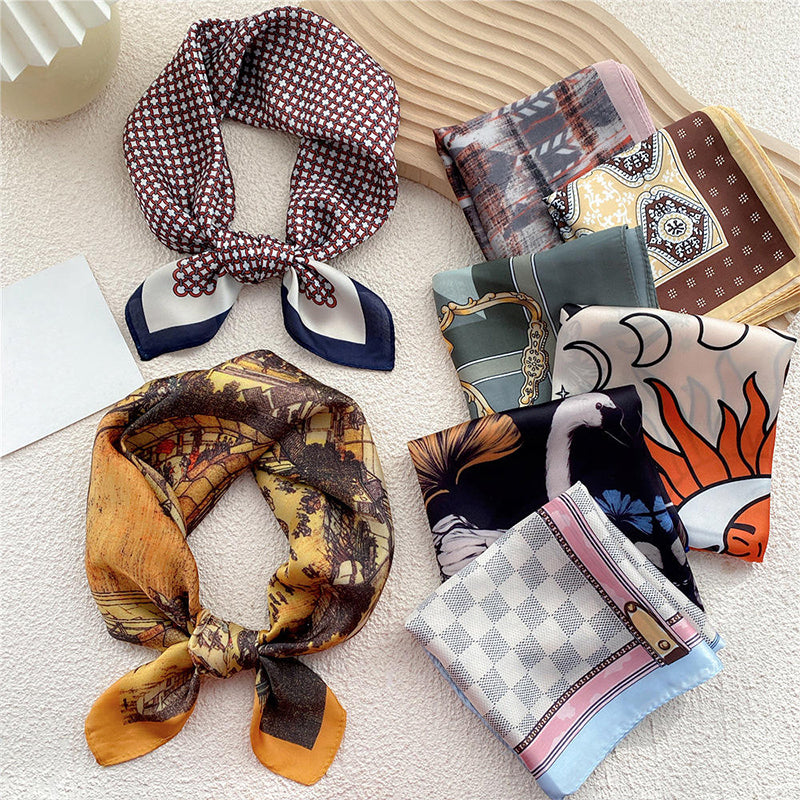 Stylish Geometric Plaid Print Pocket Scarf