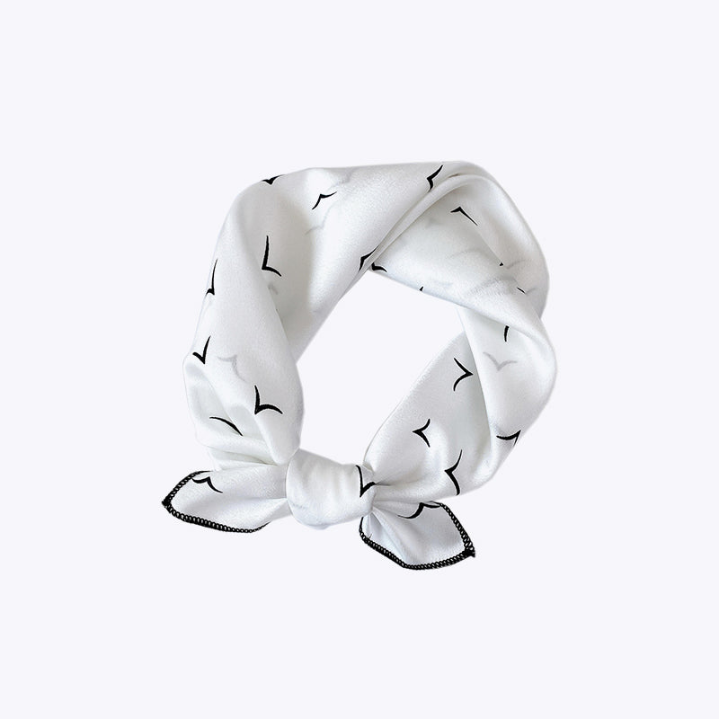 Sea Breeze Geometric Women's Square Thin Silk Scarf