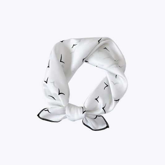 Sea Breeze Geometric Women's Square Thin Silk Scarf