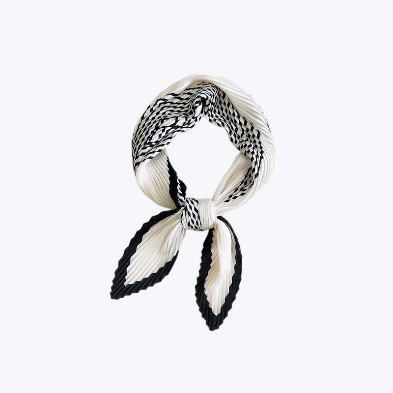 Dynamic Geometric Women's Square Satin Scarf