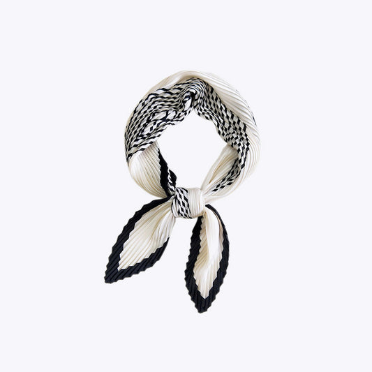 Dynamic Geometric Women's Square Satin Scarf