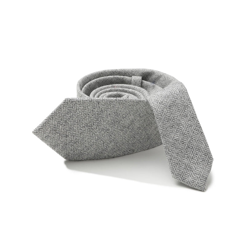Luxe Skinny Tweed Herringbone Tie