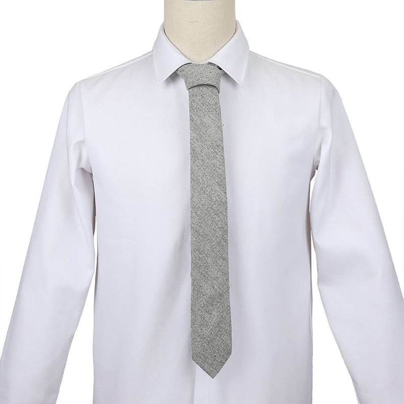 Luxe Skinny Tweed Herringbone Tie