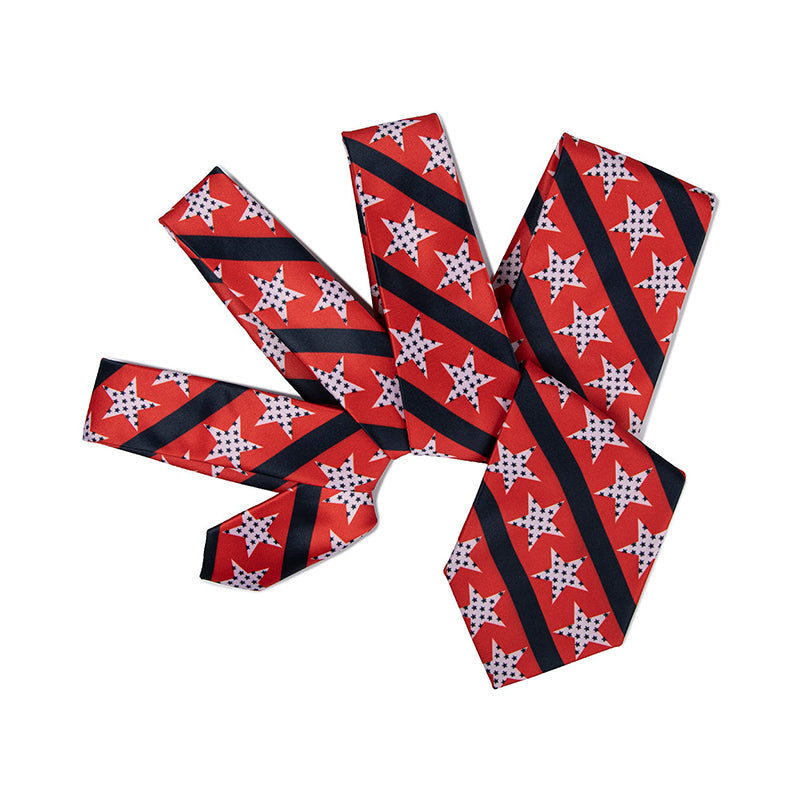 High Quality Printed American Flag Tie